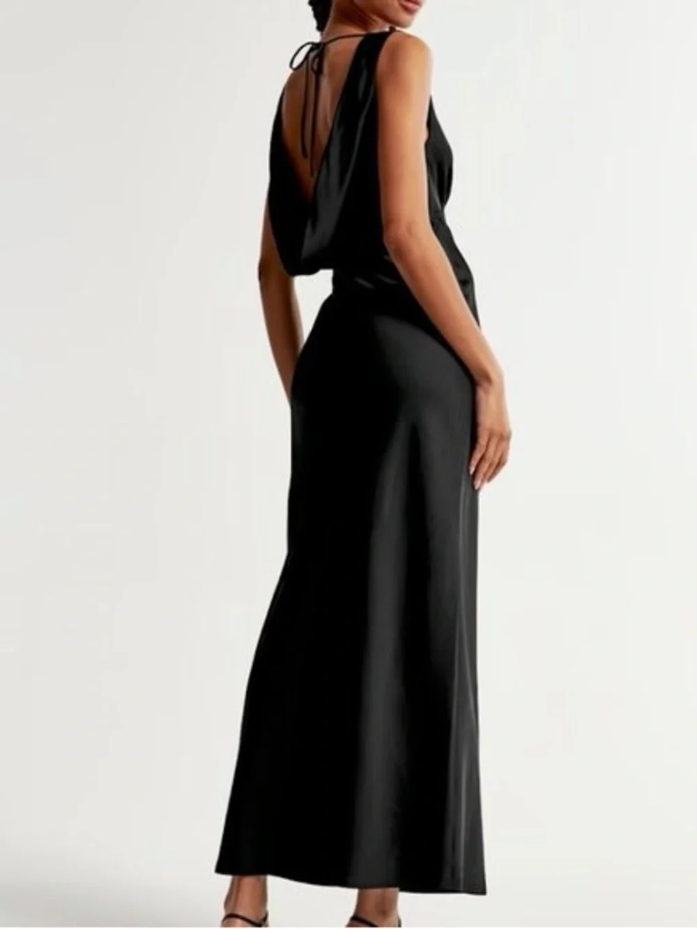 Abercrombie & Fitch Plunge Cowl Back Maxi Dress